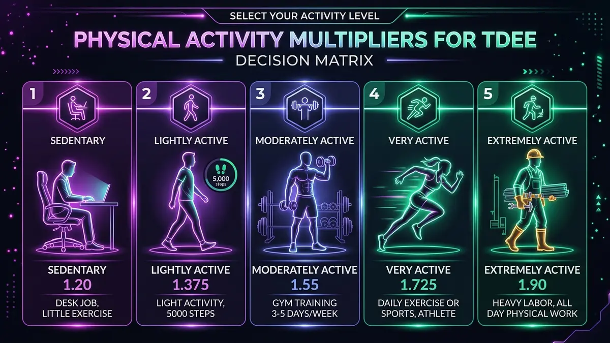 TDEE Activity Level Guide: Choosing your physical activity multiplier