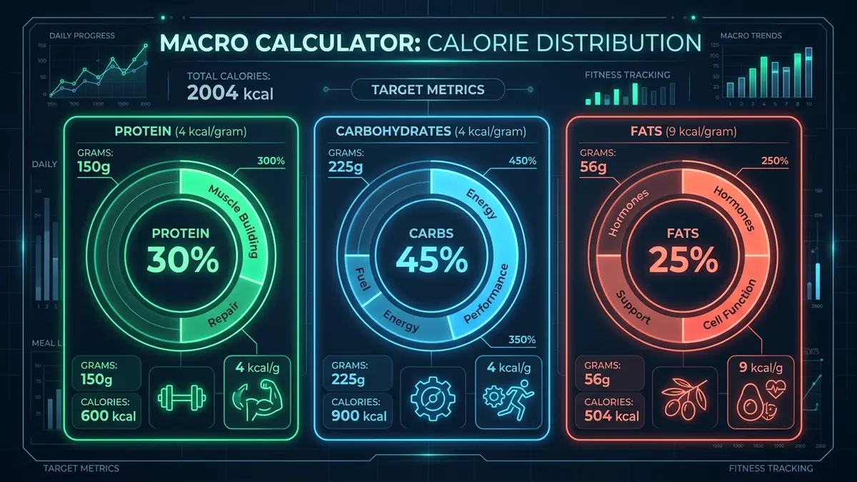 Macro Calculator: Macronutrient Calorie Ratios and Distribution