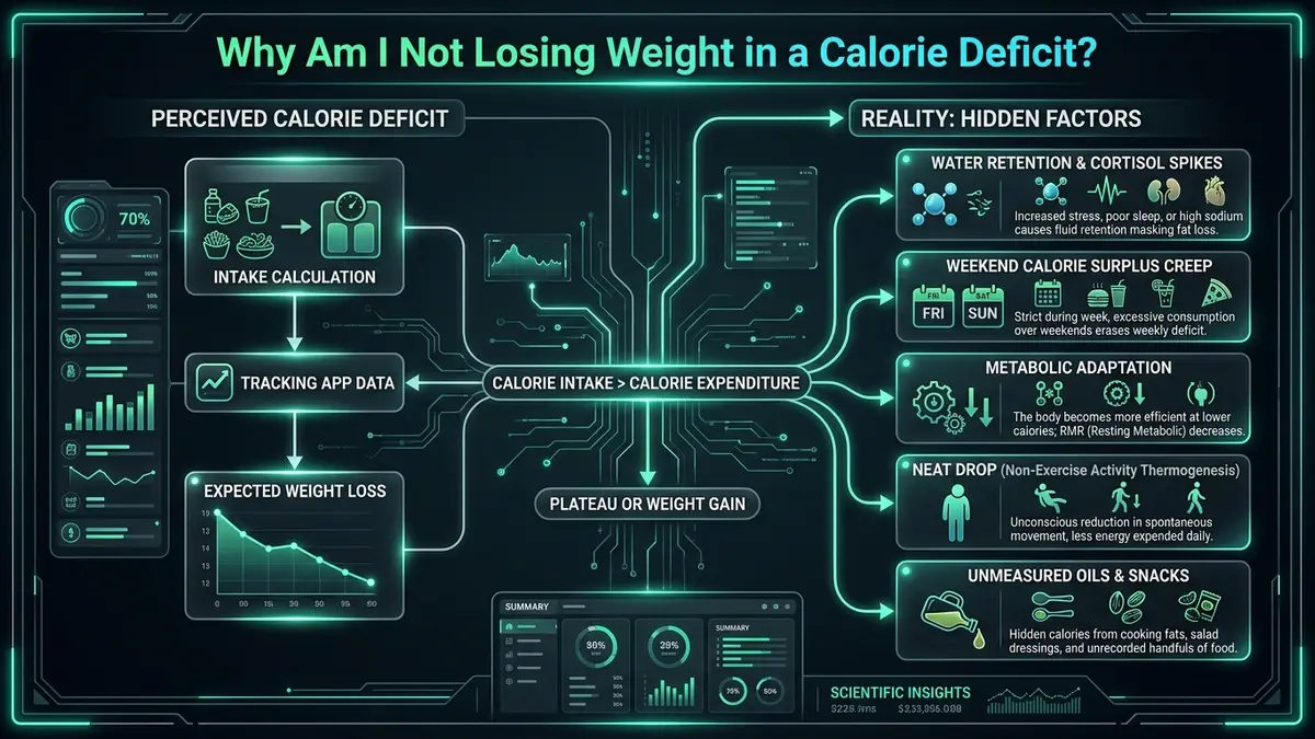 Why Am I Not Losing Weight in a Calorie Deficit: Hidden factors and metabolic plateaus